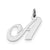 Medium Fancy Script Initial A Charm in Sterling Silver