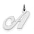 Sterling Silver Medium Fancy Script Initial A Charm hide-image