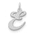 Sterling Silver Medium Fancy Script Initial E Charm hide-image