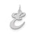Medium Fancy Script Initial E Charm in Sterling Silver
