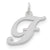 Sterling Silver Medium Fancy Script Initial F Charm hide-image