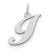 Sterling Silver Medium Fancy Script Initial I Charm hide-image