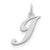 Sterling Silver Medium Fancy Script Initial J Charm hide-image