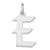 Medium Artisan Block Initial E Charm in Sterling Silver
