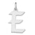 Sterling Silver Medium Artisan Block Initial E Charm hide-image
