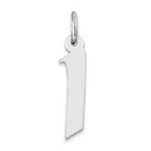 Sterling Silver Medium Artisan Block Initial I Charm hide-image