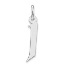 Sterling Silver Medium Artisan Block Initial J Charm hide-image