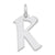 Sterling Silver Medium Artisan Block Initial K Charm hide-image