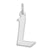 Medium Artisan Block Initial L Charm in Sterling Silver