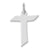 Medium Artisan Block Initial T Charm in Sterling Silver