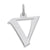 Sterling Silver Medium Artisan Block Initial V Charm hide-image