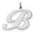 Sterling Silver Large Fancy Script Initial B Charm hide-image