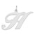 Sterling Silver Large Fancy Script Initial H Charm hide-image