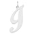 Sterling Silver Large Fancy Script Initial I Charm hide-image