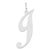 Sterling Silver Large Fancy Script Initial J Charm hide-image