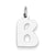 Sterling Silver Bubble Block Initial B Charm hide-image