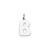 Bubble Block Initial B Charm in Sterling Silver