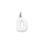 Bubble Block Initial D Charm in Sterling Silver