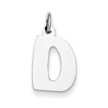 Sterling Silver Bubble Block Initial D Charm hide-image