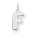 Sterling Silver Bubble Block Initial F Charm hide-image