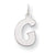 Sterling Silver Bubble Block Initial G Charm hide-image