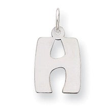 Sterling Silver Bubble Block Initial H Charm hide-image