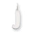 Sterling Silver Bubble Block Initial J Charm hide-image