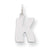Sterling Silver Bubble Block Initial K Charm hide-image