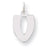 Sterling Silver Bubble Block Initial V Charm hide-image