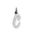 Small Initial C Charm in Sterling Silver