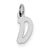 Sterling Silver Small Initial D Charm hide-image