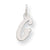 Sterling Silver Small Initial G Charm hide-image