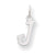 Sterling Silver Small Initial J Charm hide-image
