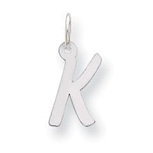 Sterling Silver Small Initial K Charm hide-image
