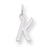 Sterling Silver Small Initial K Charm hide-image
