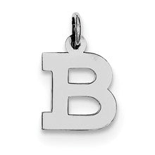 Sterling Silver Small Block Initial B Charm hide-image
