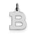 Sterling Silver Small Block Initial B Charm hide-image