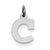 Sterling Silver Small Block Initial C Charm hide-image