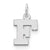 Sterling Silver Small Block Initial F Charm hide-image