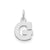 Small Block Initial G Charm in Sterling Silver