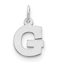 Sterling Silver Small Block Initial G Charm hide-image
