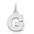 Sterling Silver Small Block Initial G Charm hide-image
