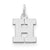 Sterling Silver Small Block Initial H Charm hide-image