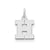 Small Block Initial H Charm in Sterling Silver