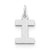 Sterling Silver Small Block Initial I Charm hide-image