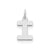 Small Block Initial I Charm in Sterling Silver