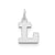 Small Block Initial L Charm in Sterling Silver