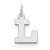 Sterling Silver Small Block Initial L Charm hide-image