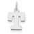 Sterling Silver Small Block Initial T Charm hide-image