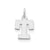Small Block Initial T Charm in Sterling Silver
